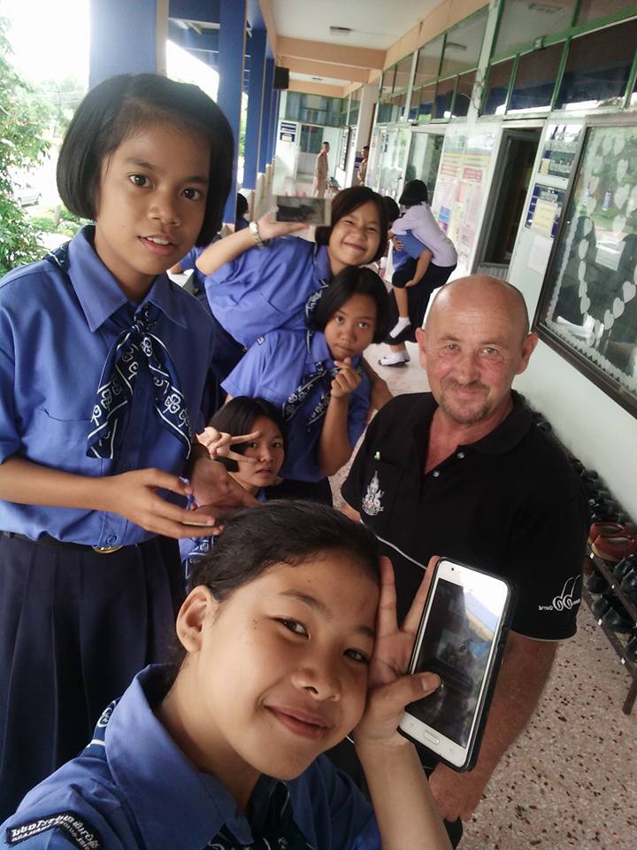 me and some students