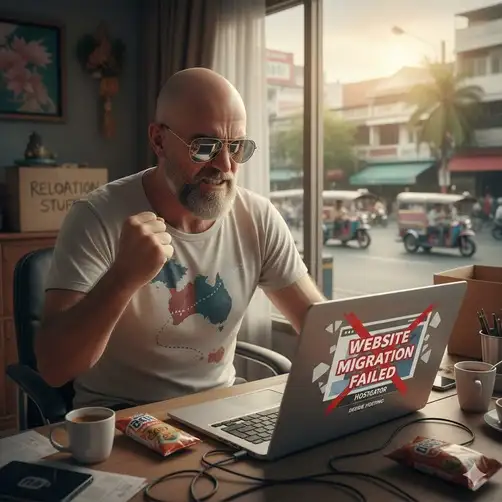 "Bald Aussie in Thailand frustrated by HostGator website migration