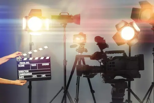 an image showing movie making