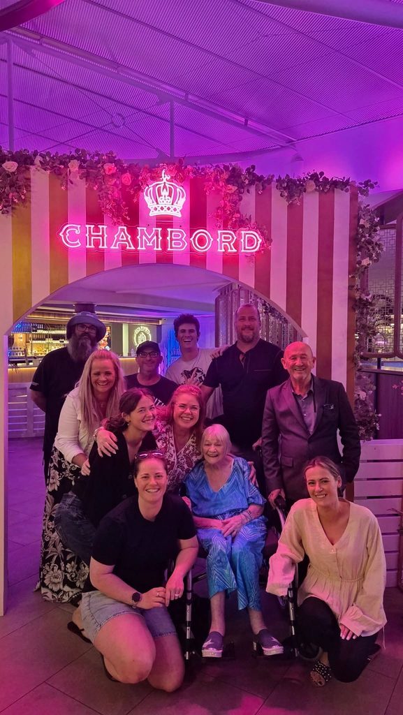 family gathering in Brisbane after the trip from Bangkok