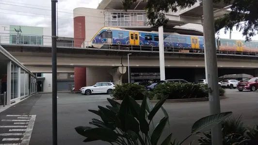 the train at Brisbane airport